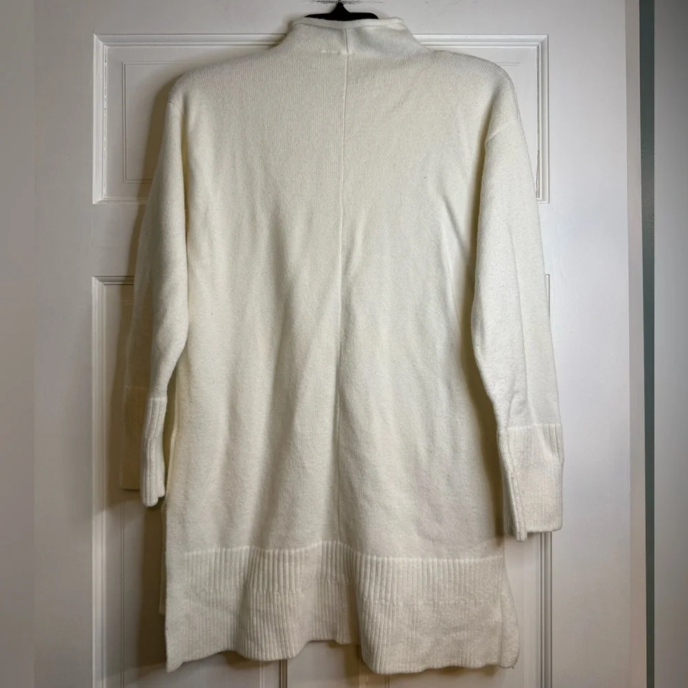 Anthropologie Moth Saskia Oversized Ivory Tunic Sweater Mock Neck - Picture 3 of 3
